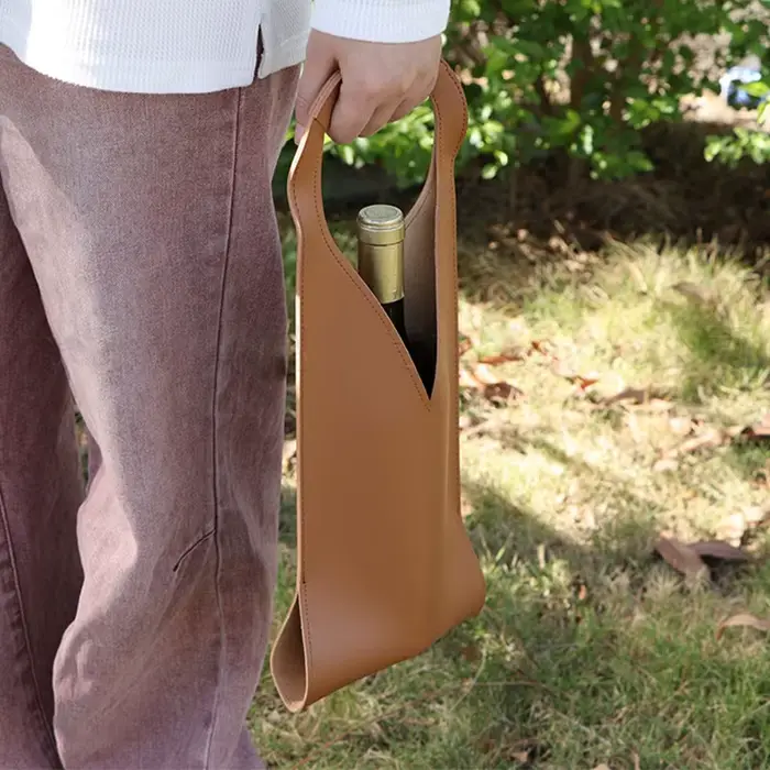 Sacs à vin en cuir de luxe avec lettres personnalisées