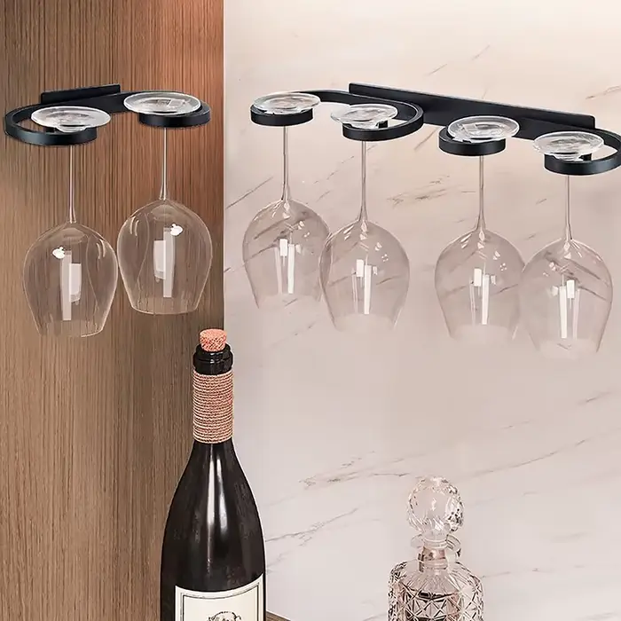 Porte-verre à vin mural en aluminium sans poinçon