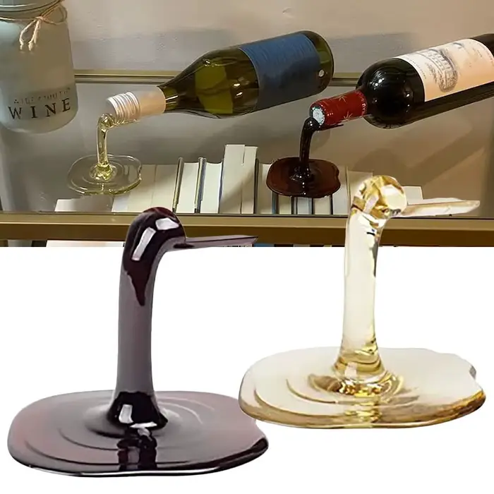 Présicher la mode votre porte-bouteille de vin déversé préféré façon Unique support de bouteille de vin ABS