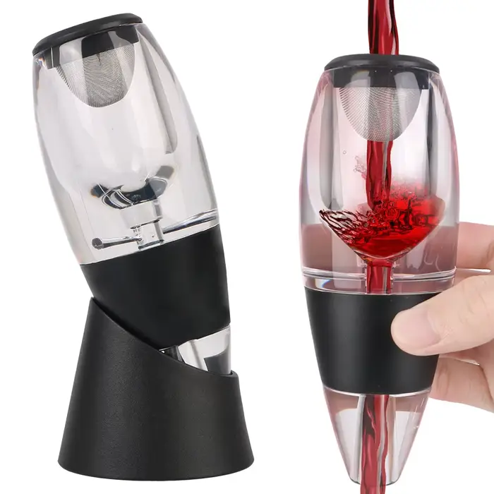 Professionnel pour Bar fête cuisine vin rouge whisky aérateur distributeur vin carafe verseur avec filtre et Base séchage rapide