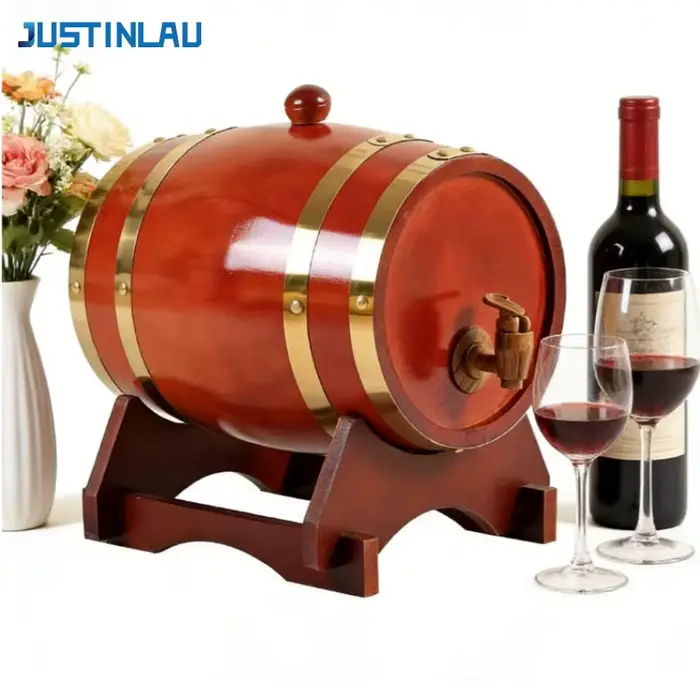 JUSTINLAU Baril à vin en bois 1