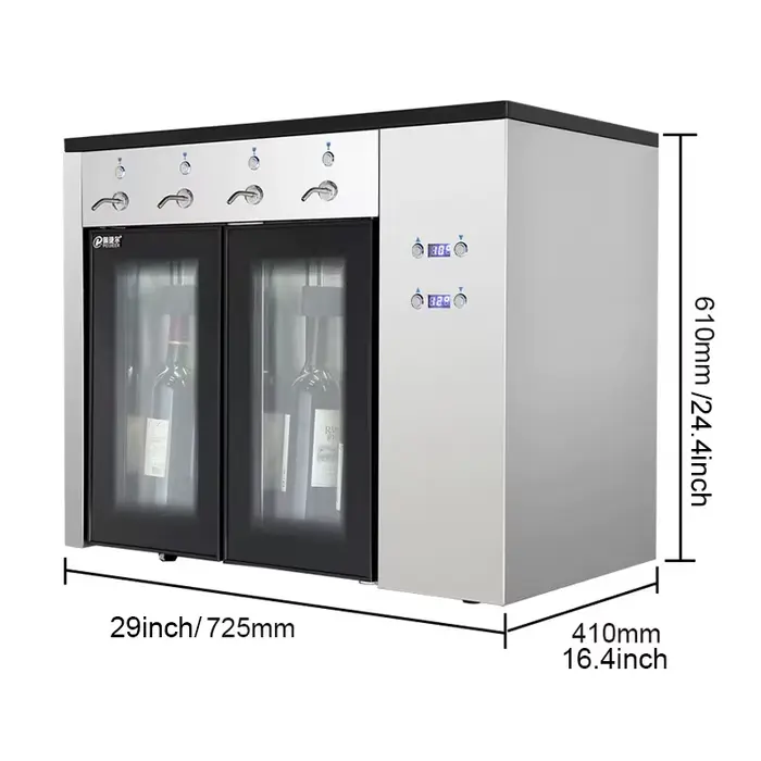 Distributeur de vin rouge intelligent pour 4 bouteilles