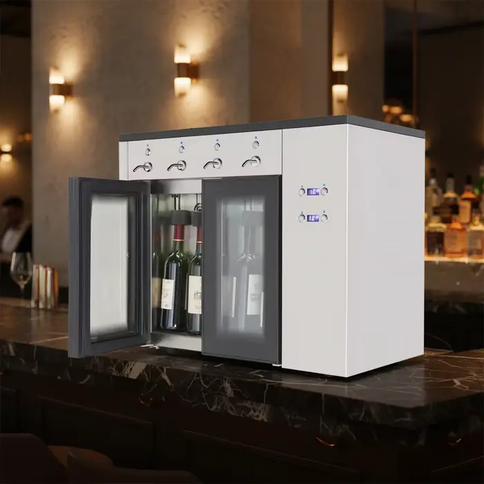 Distributeur de vin rouge intelligent pour 4 bouteilles