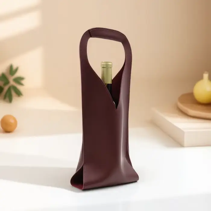 Sac cadeau à vin, fourre-tout à vin en cuir réutilisable