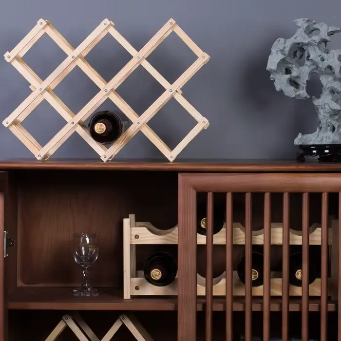 Porte-bouteilles en bois pour 3/10 bouteilles