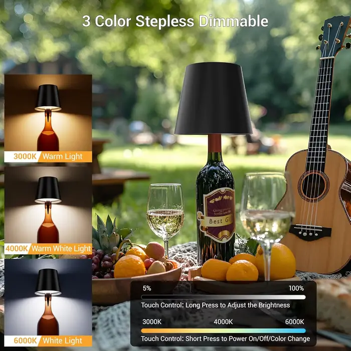 2025 bouteille de vin lampe à LED