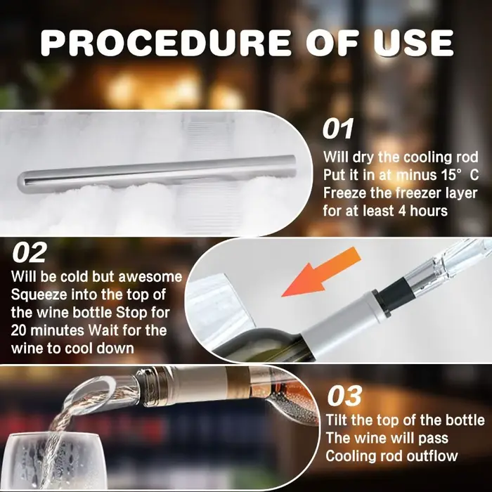 Bâton de refroidissement du vin en acier inoxydable