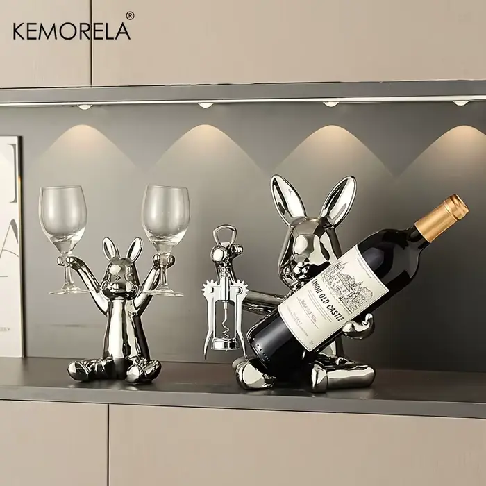Casier à vin créatif avec ouvre-bouteille