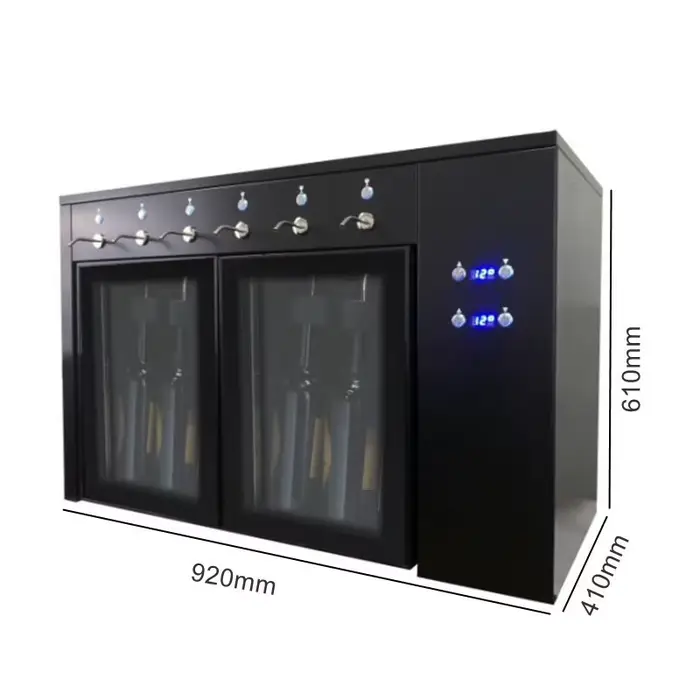 Distributeur automatique de vin rouge 6 bouteilles à prix d'usine – Refroidisseur de vin pour bar