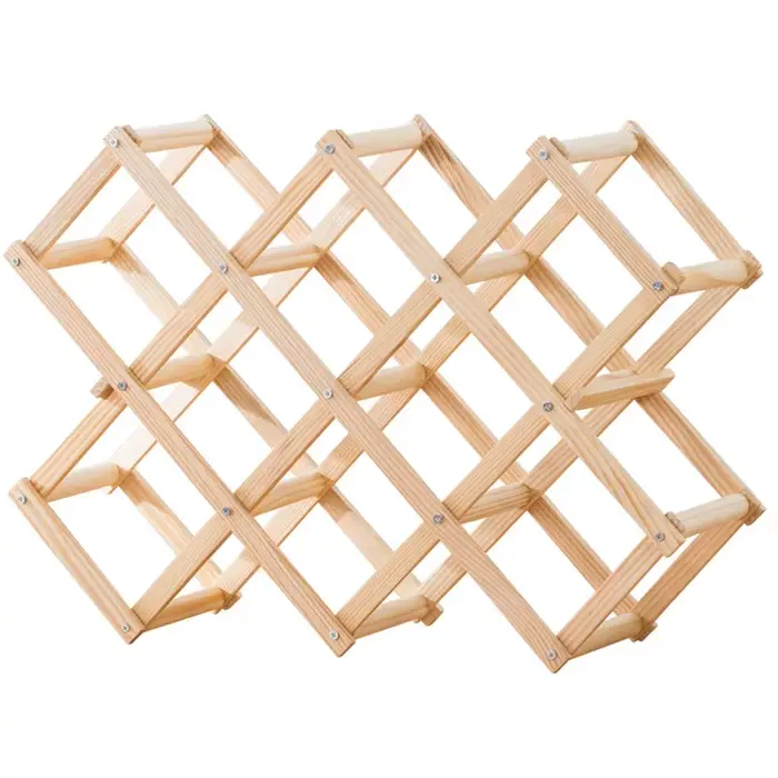 3/10 bouteilles casier à vin en bois porte-vin cuisine assemblé présentoir organisateur barre de rangement armoire à vin