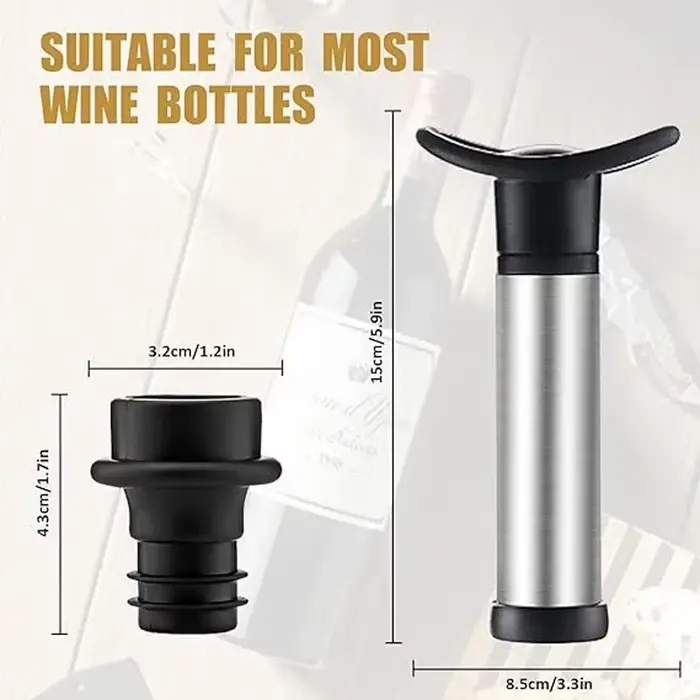 Bouchon de vin rouge en acier inoxydable, pompe à vide, bar, ménage, champagne