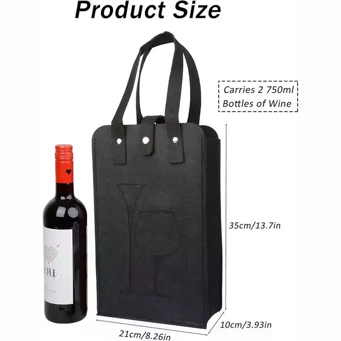 Sac de bouteille de vin en feutre