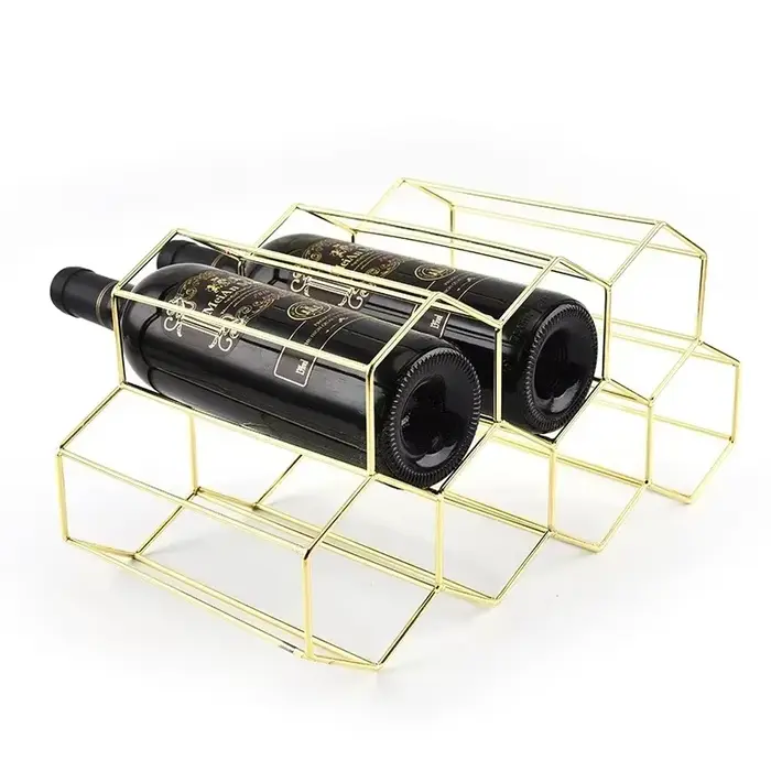 Casier à vin en nid d'abeille en métal