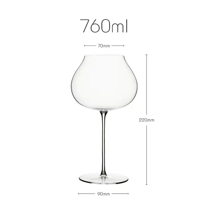 Verre à vin en cristal bordeaux super fin de grande taille