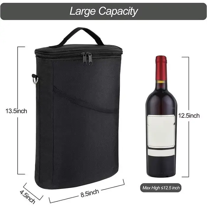 Sac isotherme souple pour bouteille de vin