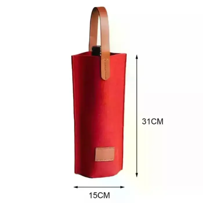 Sac à vin en feutre, bouteille unique