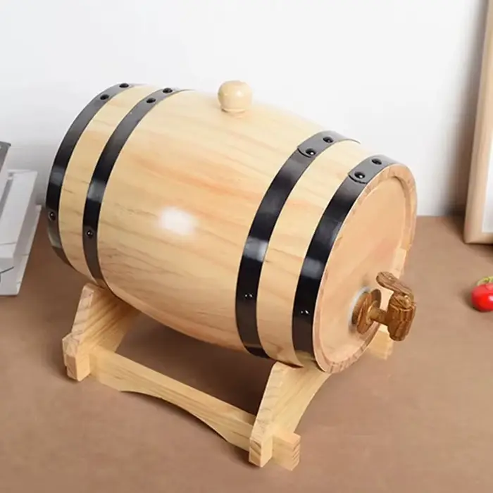 Nouveau Baril à Vin en Bois 1L/1.5L/3L