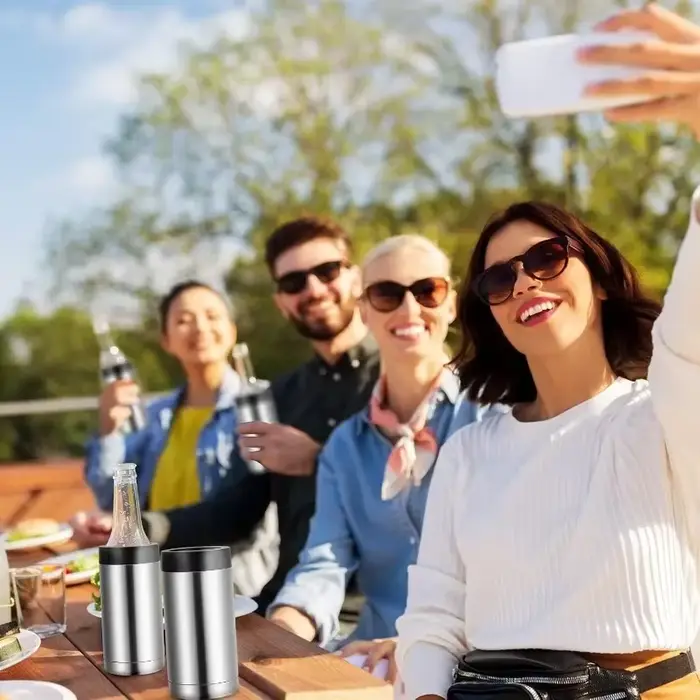 Réfrigérateur de bouteille de vin en acier inoxydable