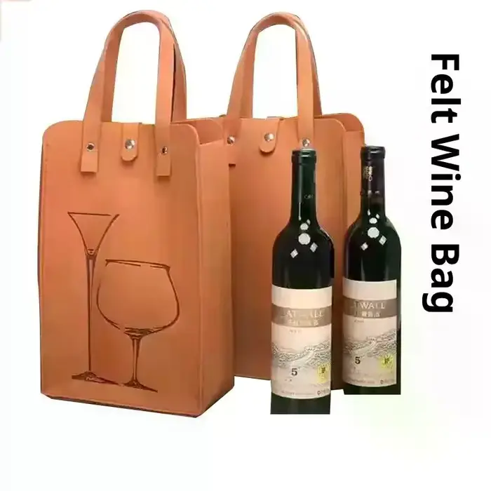 Sac de bouteille de vin en feutre