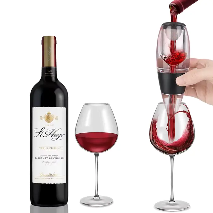 Distributeur de vin rouge et de whisky avec filtre et base