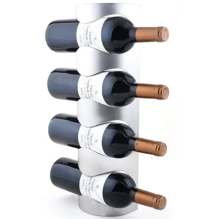 Présentoir mural à vin en acier inoxydable