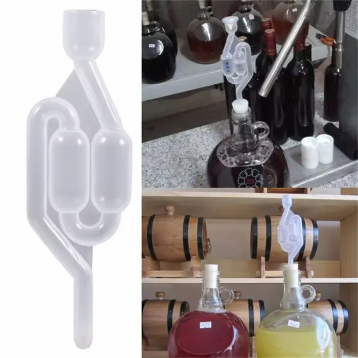 10 en 1 vin AirLock bière brassage Fermentation clapet anti-retour S-forme en plastique Air serrure joint d'eau maison vin fabrication vanne d'échappement