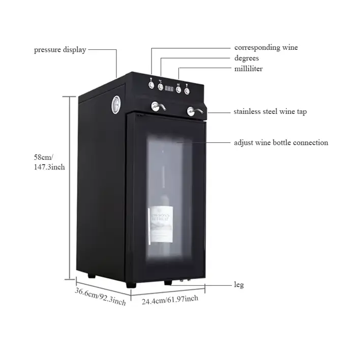 Distributeur automatique de vin rouge pour 2 bouteilles