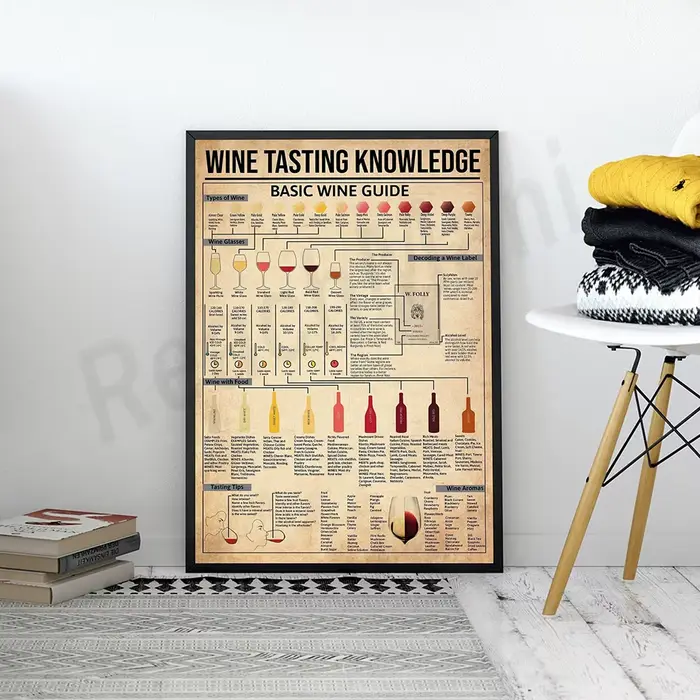 Peinture sur toile de connaissance de dégustation de vin
