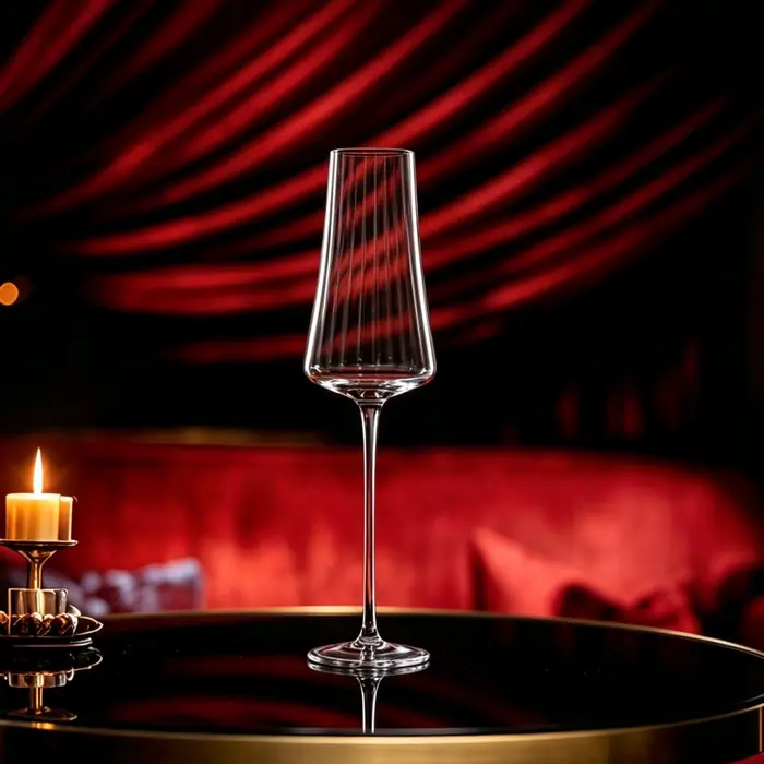 Verres à champagne à pied haut en cristal de la série CRISON Boutique
