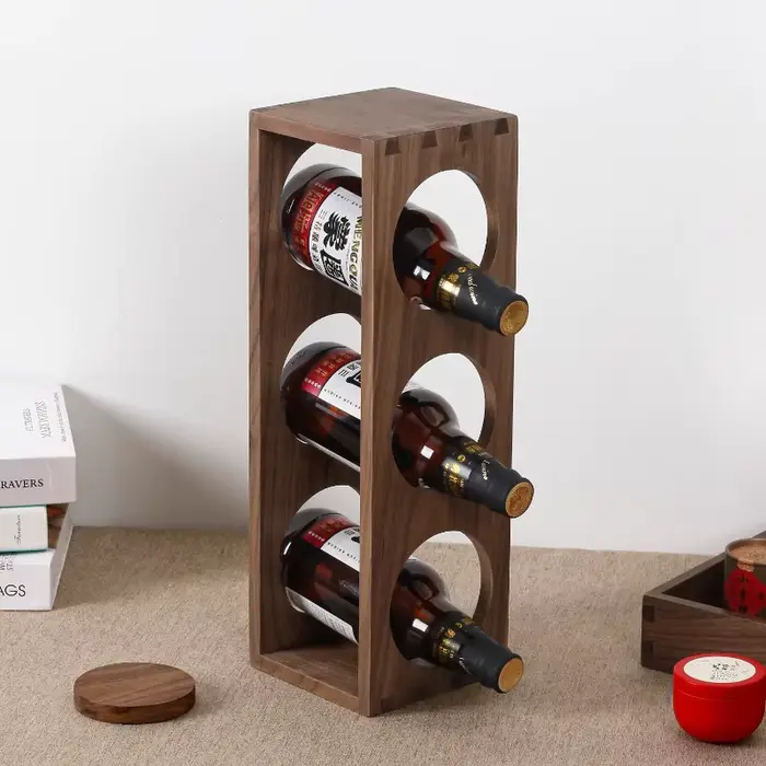 Support de casier à vin en bois massif