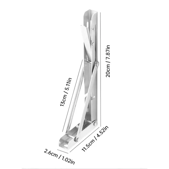 Supports d'étagère pliants robustes de 8 pouces