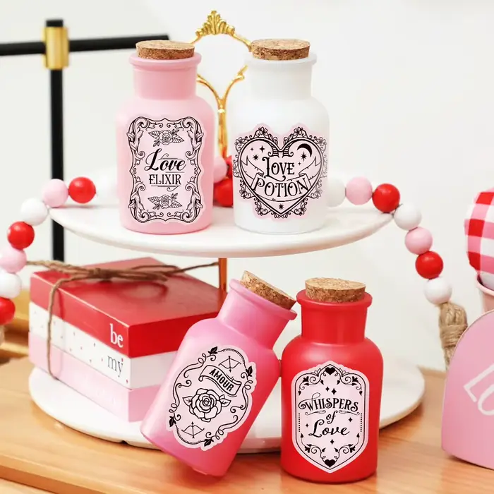 Autocollants de bouteilles sur le thème de la saint-valentin