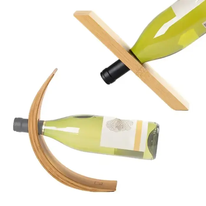 Support de bouteille de vin rouge en bambou