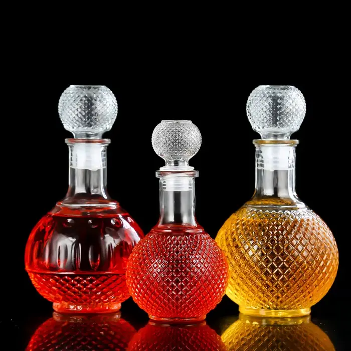 Bouteille de vin en verre de 1000ml, carafe à vin en boule créative, verres