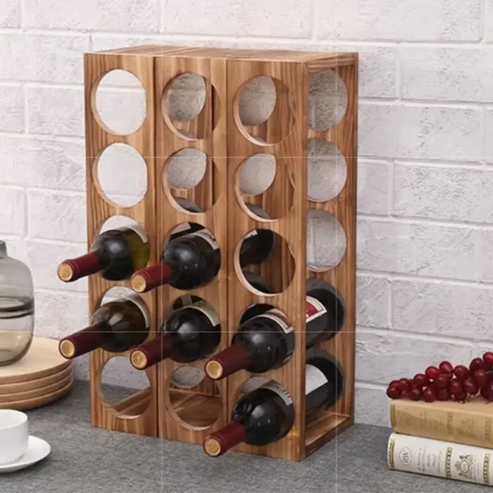 Casier à vin modulaire en bois massif