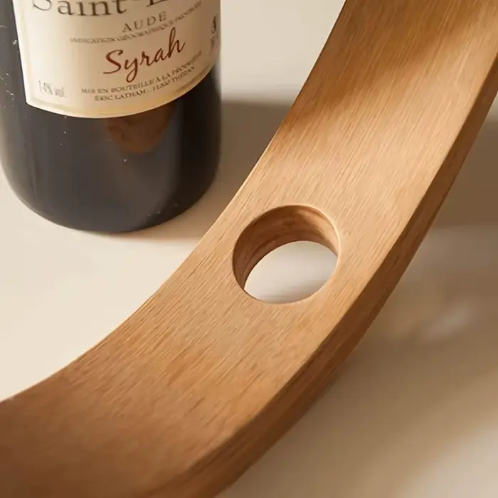Support à vin en bambou pour une bouteille