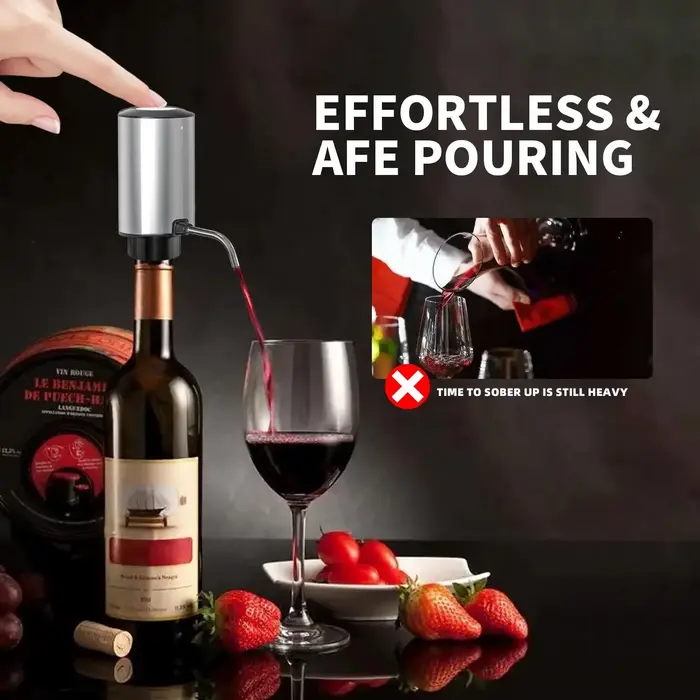 Aérateur et distributeur de vin électrique intelligent en acier inoxydable