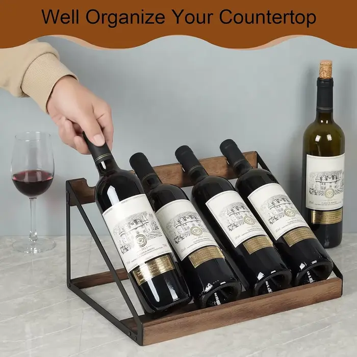 Casier à vin rouge en bois