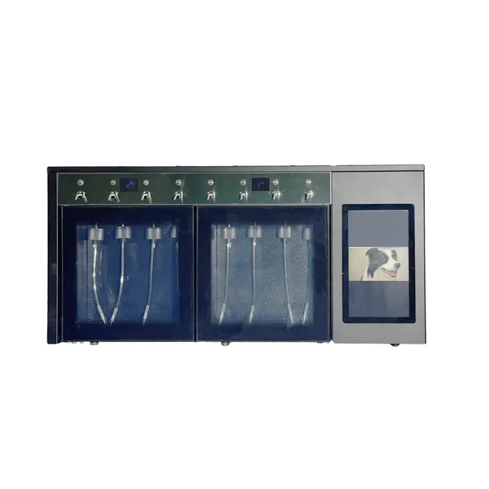 Distributeur de vin électrique de luxe 8 bouteilles en acier inoxydable automatique pour la restauration hôtelière