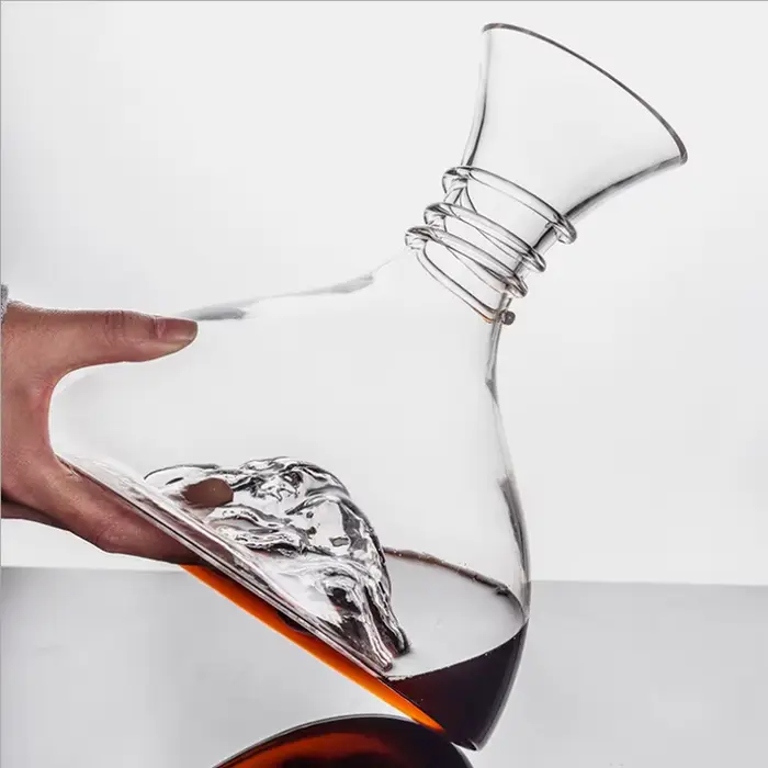 Carafe à Vin Rouge en Verre Clip