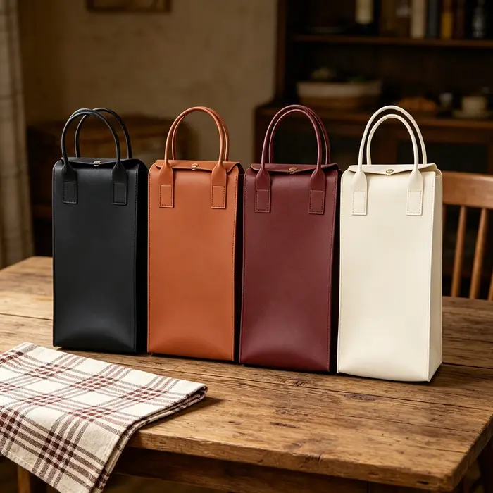 Sac de transport pour vin en cuir PU
