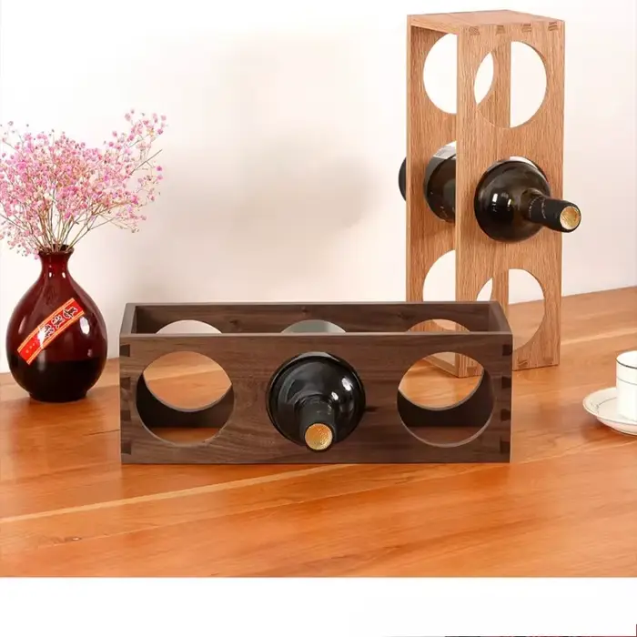 Support de casier à vin en bois massif