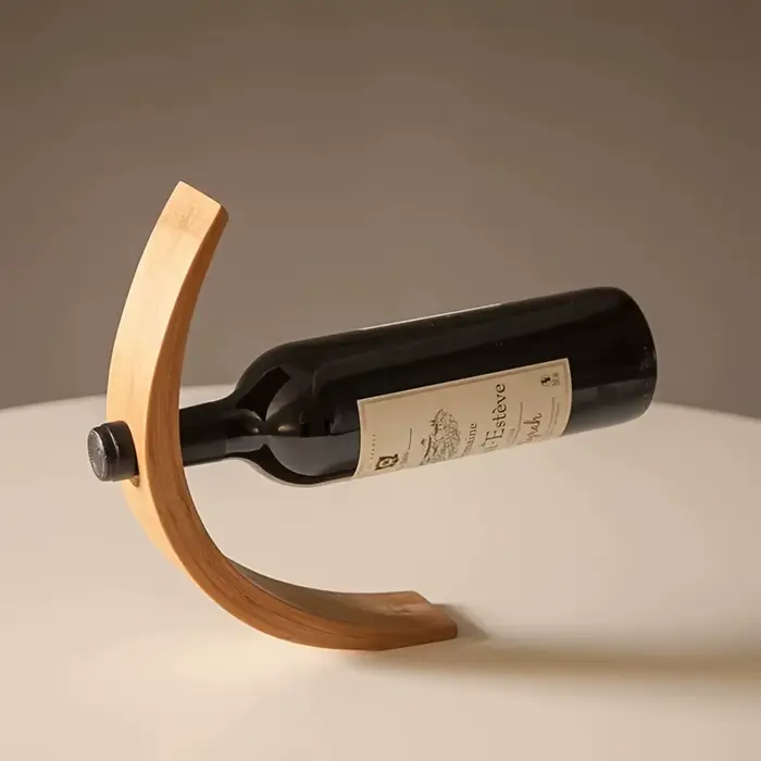 Support à vin en bambou pour une bouteille