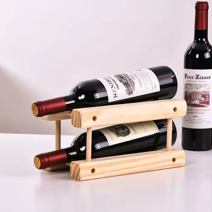 Étagère à vin créative en bois massif DIY