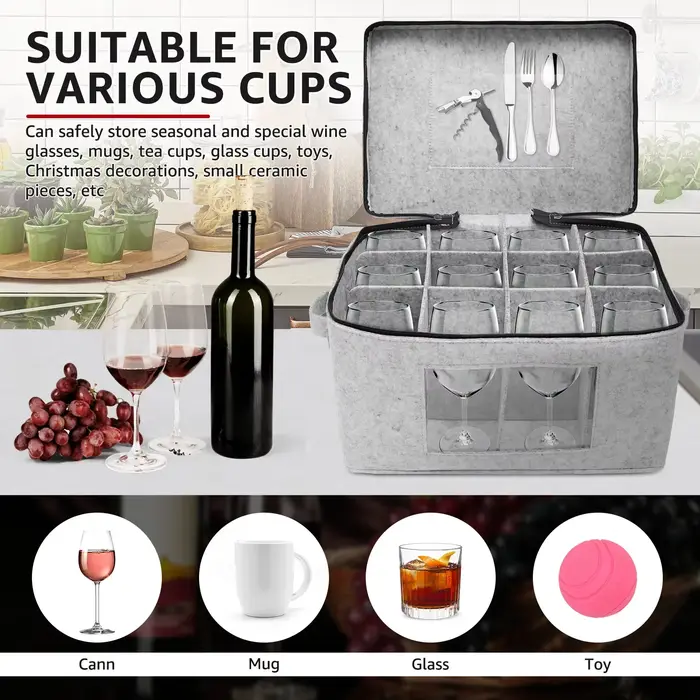 Organisateur de stockage de verres à vin
