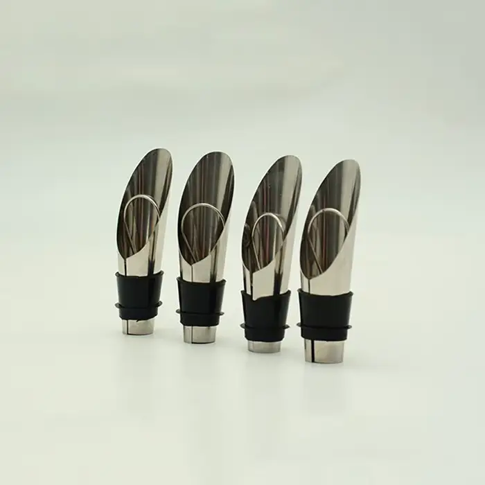 Lot de 2 bouchons et verseurs réutilisables pour bouteilles de vin et champagne