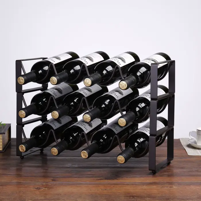 Présentoir à vin T1 en fil de fer vintage