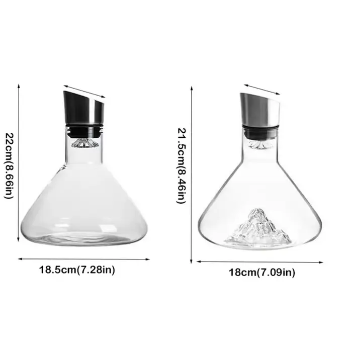 Carafe à vin en verre en forme de montagne iceberg 1500 ml