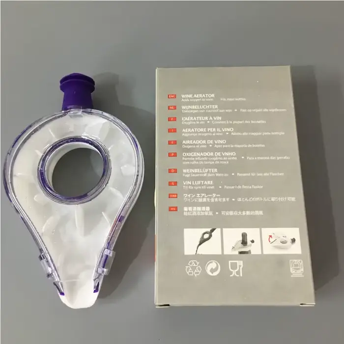 Verseur de bouteille de vin en acrylique portable