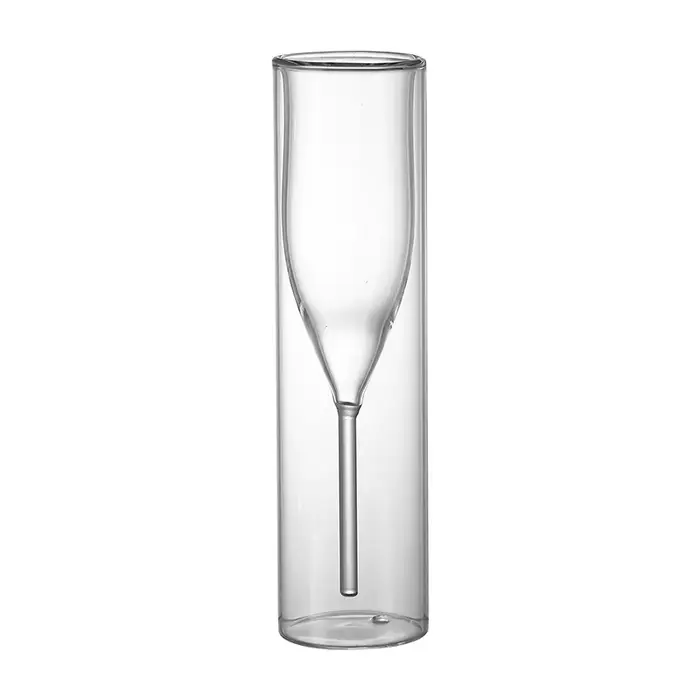 Flûte à Champagne en verre à Double paroi de 150ml